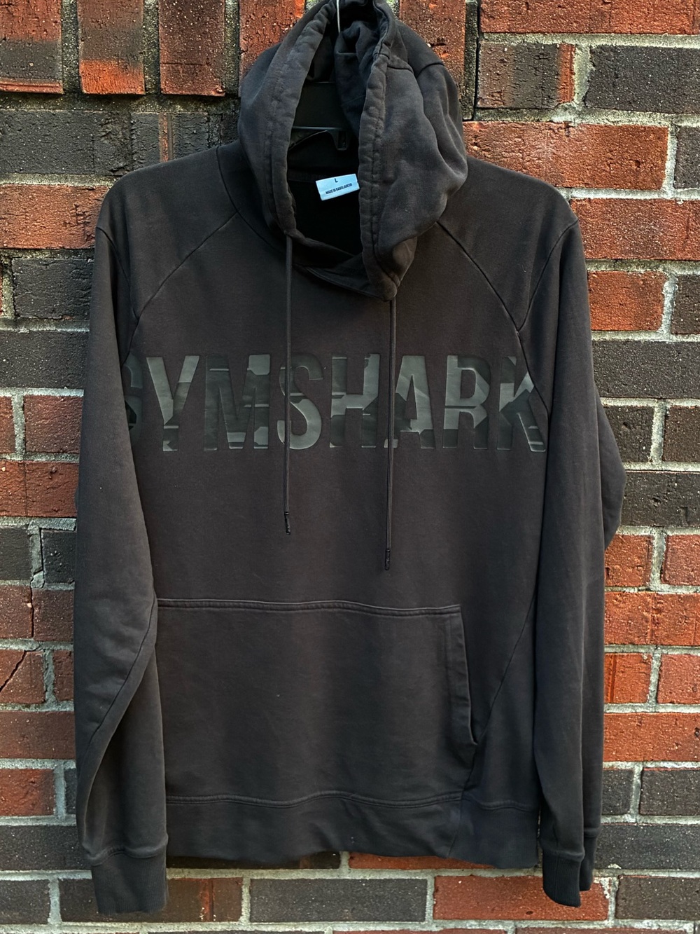 Gymshark Black Hooded Sweatshirt Large